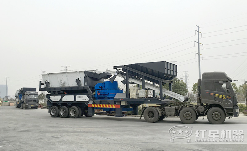 移動(dòng)制砂機(jī)套上車(chē)頭就能跑